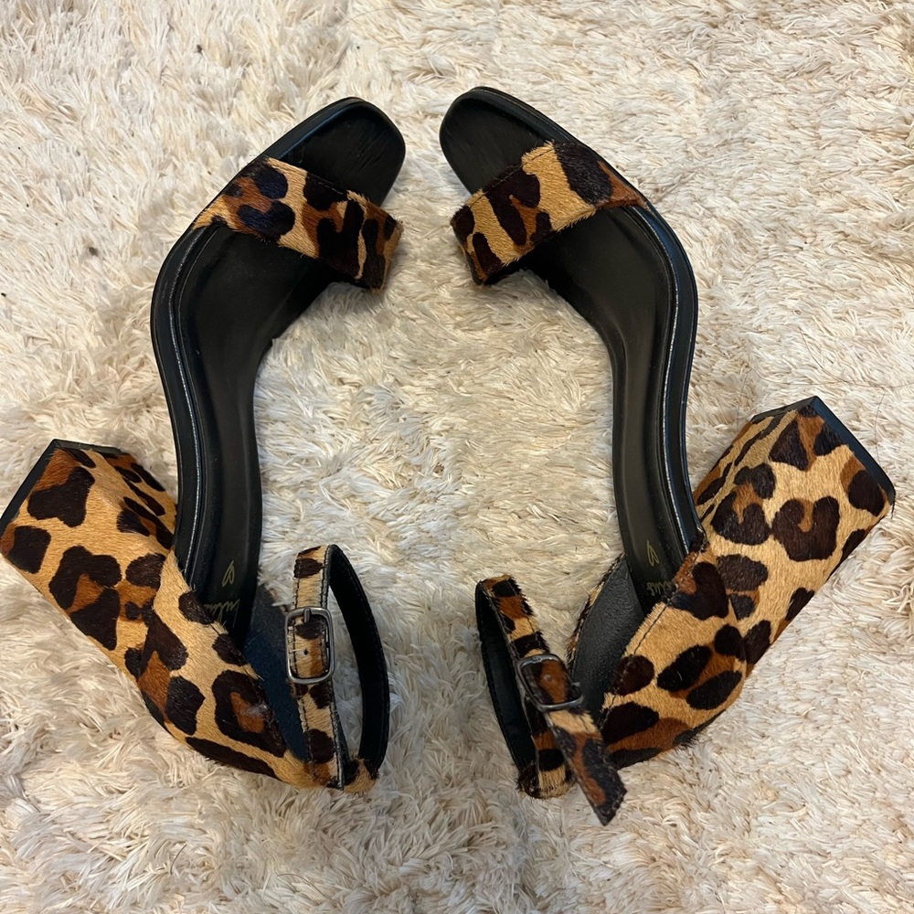 Leopard ankle strap heels from lulus